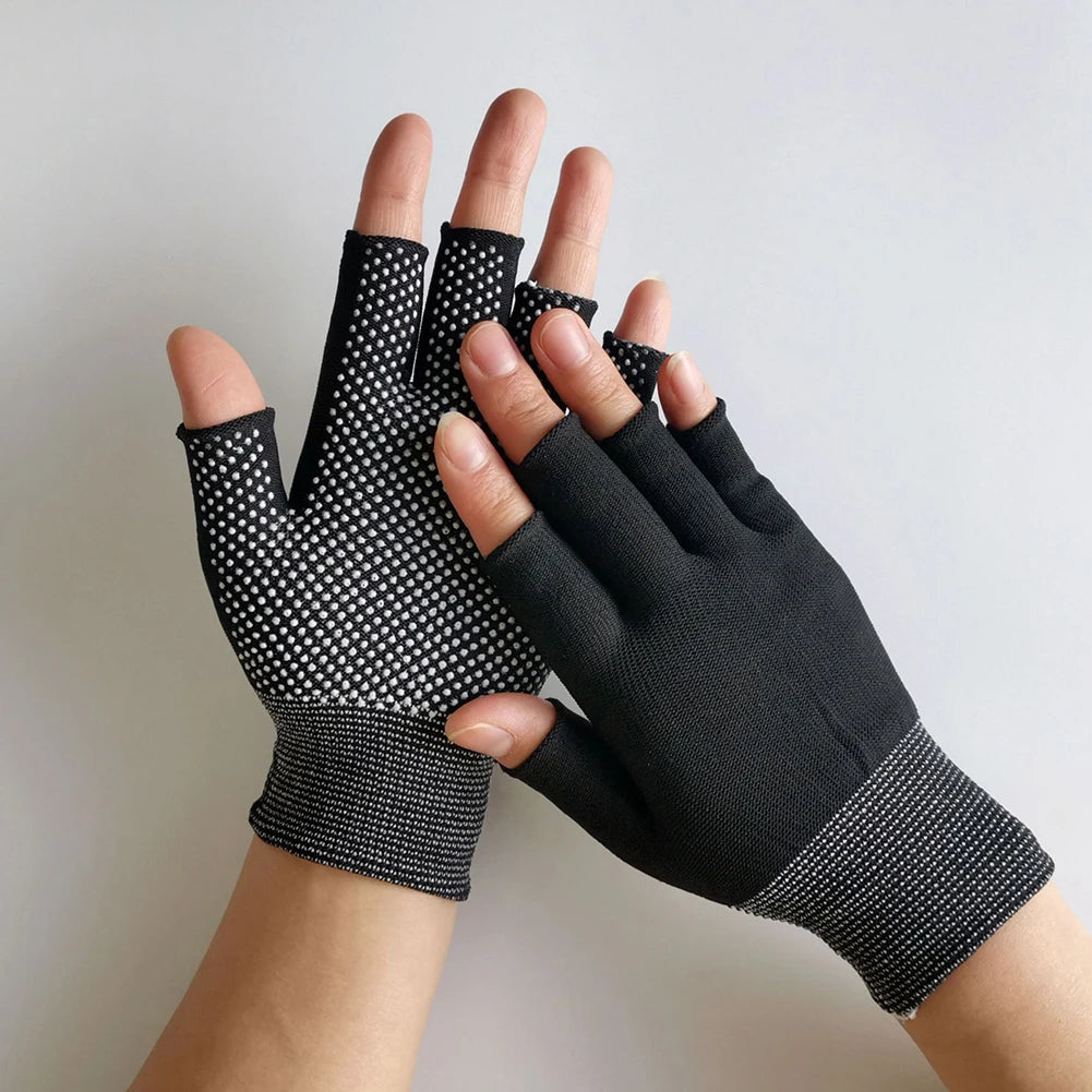 Half Finger Fishing Gloves Breathable Driving Gloves Non-slip Riding Gloves Workout Mittens for Cycling Fishing Driving