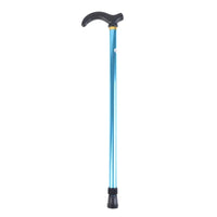 1PC 75-90cm Aluminum Alloy Adjustable Walking Stick 2 Section Stable Anti-Skid Crutch Old Man Hiking Cane Height