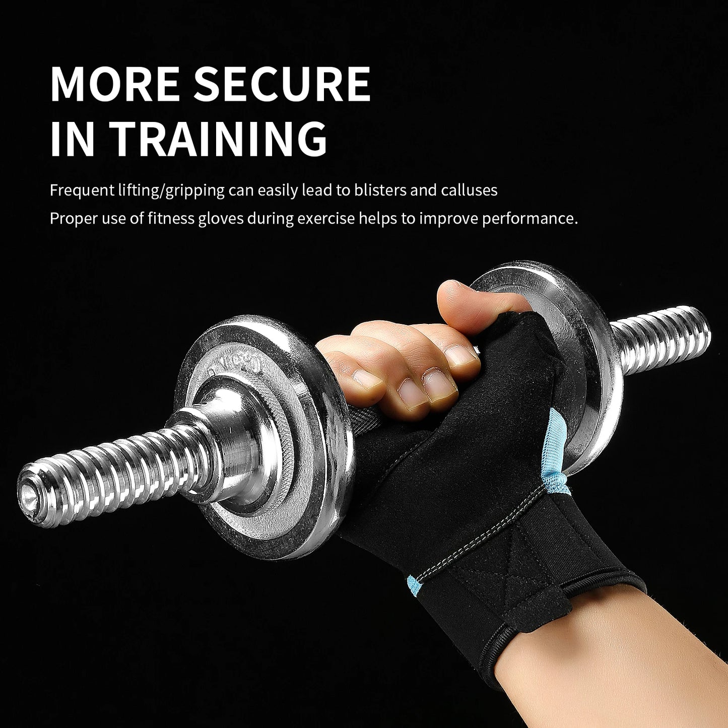 Workout Gloves Men Women Gym Lifting Fitness Climbing Exercises Work Out Wrist Belt Shock Absorb Foam Pad Palm Crossfit