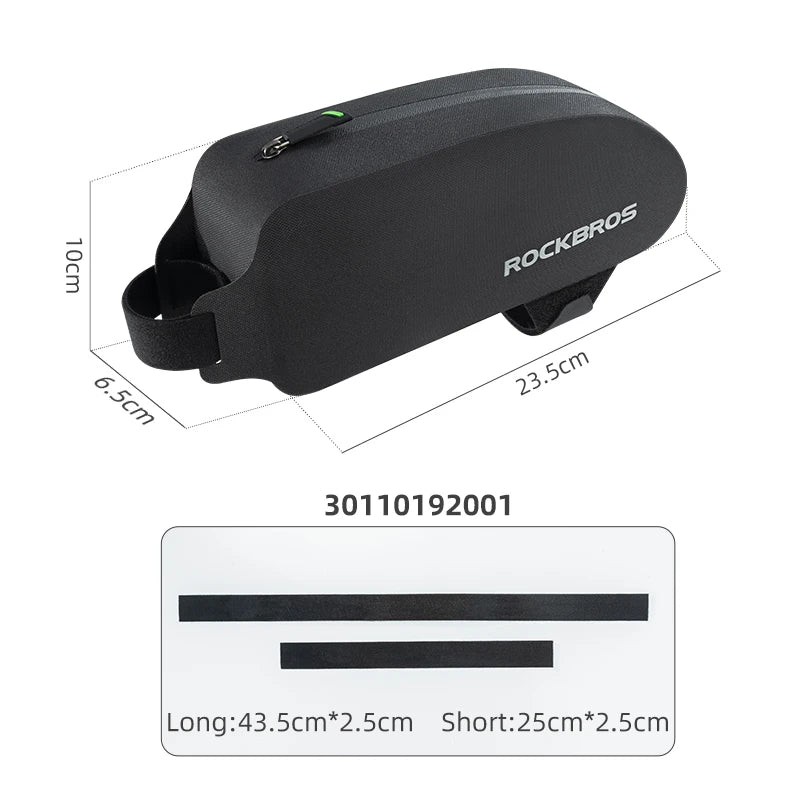 ROCKBROS Bicycle Bag Bike Frame Top Tube Bag Large Capacity Storage Waterproof Hard Shell Bicycle Bag MTB Road Bike Accessories