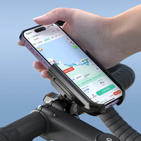 Bicycle Phone Holder Aluminum Alloy Bike Cell Phone Stand 360° Rotation Bicycle Phone Mount Stand for 4.2-7.5 Inch Phone