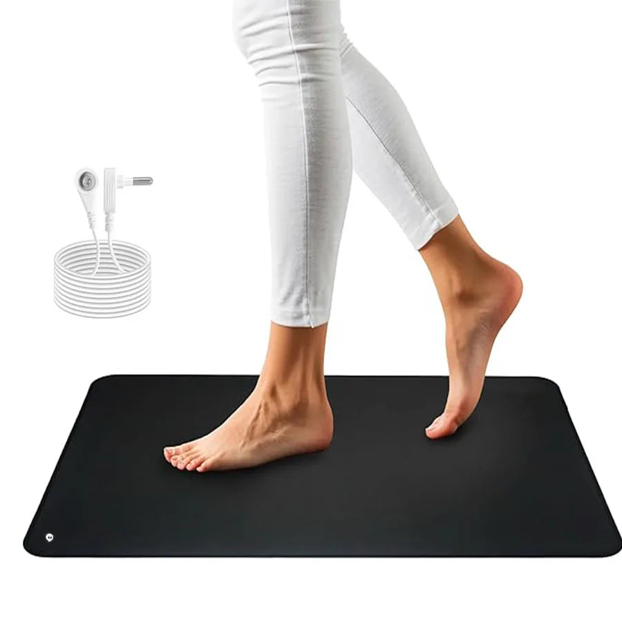 Grounding mat, suitable for home or office use to enhance health, with grounding wire for yoga mats