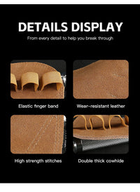 Leather Weight Lifting Training Gloves Palm Protection Women Men Fitness Sports Gymnastics Grips Pull Ups Weightlifting Workout