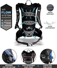 3-in-1 Hydration Backpack with 2L Bladder & Cooler Bag for Hiking, Biking, Running - Durable Water-Resistant Design