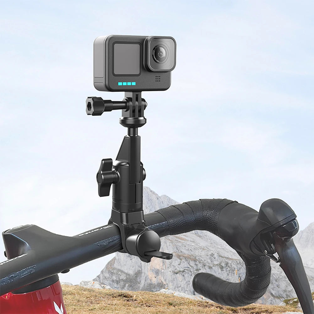 Handlebar Mount Bracket 360 Rotating Motorcycle Bike Camera Holder for Insta360 DJI Action Camera