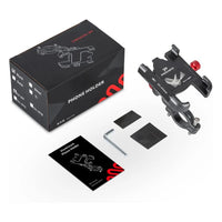 2025 Motorcycle Bike Phone Holder Mount Moto Bicycle Handlebar Bracket 360 Rotating Cell Phone Stand for Motorcycle Bike Scooter