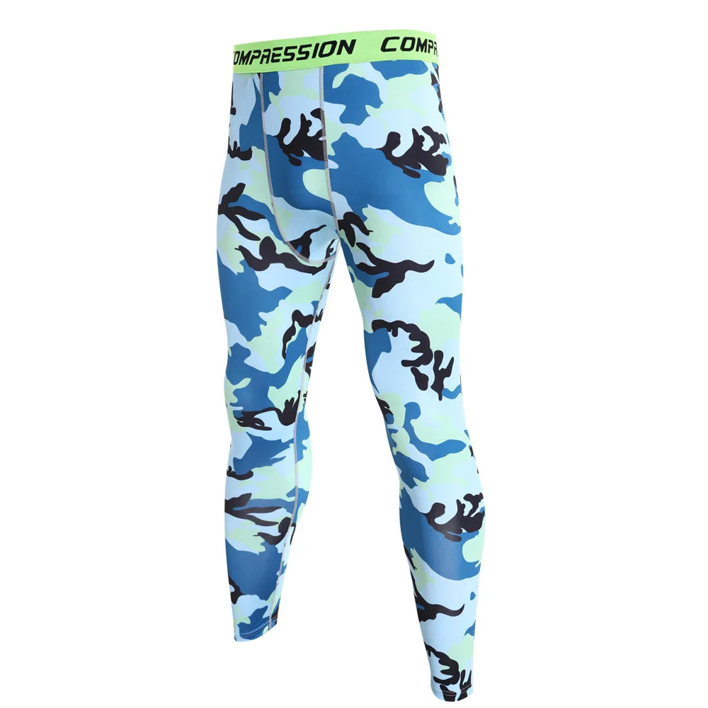 Men Camouflage Sports Leggings Men Running Training Compression Leggings Quick Dry Trousers Fitness Pants Running Jogging Tights