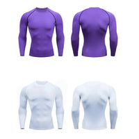 Autumn and winter Keep warm Men Compression Running T-Shirt Fitness Tight Long Sleeve Sport Training Jogging Gym Sportswear