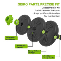 4 in 1 Adjustable Dumbbell Set, 44LBS Free Weight Set Used as Dumbbell, Barbell, Kettlebell and Push-up, Home Gym Fitness