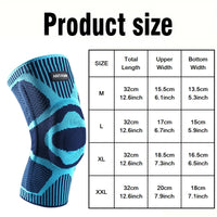 1 Pack of Professional Sports Knee Pads, Knee Pads, Meniscus Silicone Spring Support, Running Fitness, Basketball, Tennis, Badminton, Volleyball Knee Pads