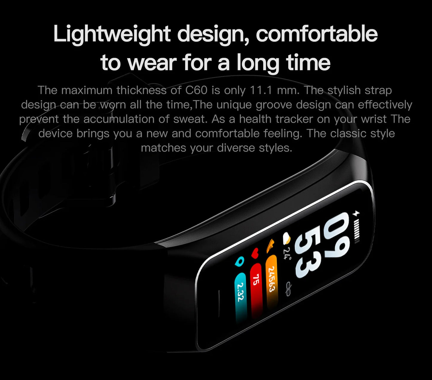 Amoled Smart Watch Smartwatch Band Women Men Heart Rate Blood Oxygen Waterproof Connected Smart Bracelet Sport Fitness Tracker