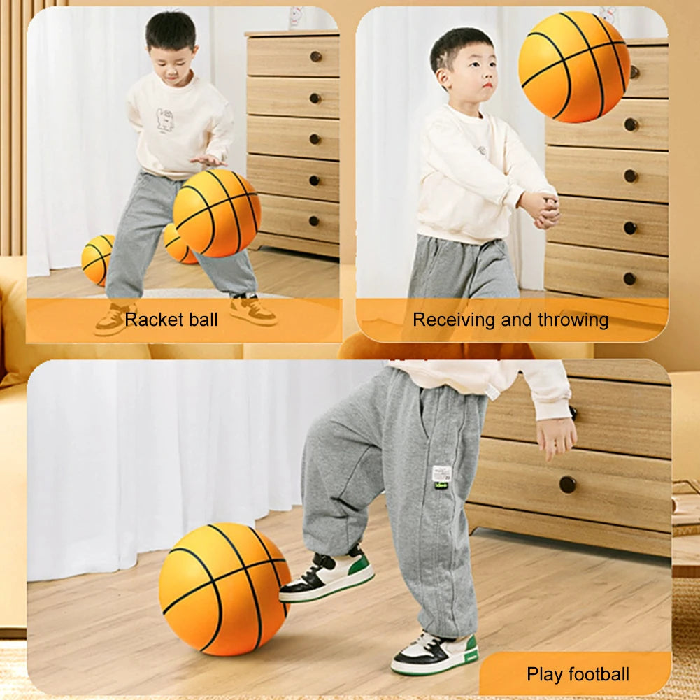 18cm Silent Basketball High-Resilience Foam Basketball Indoor Training Ball for Various Indoor Activities