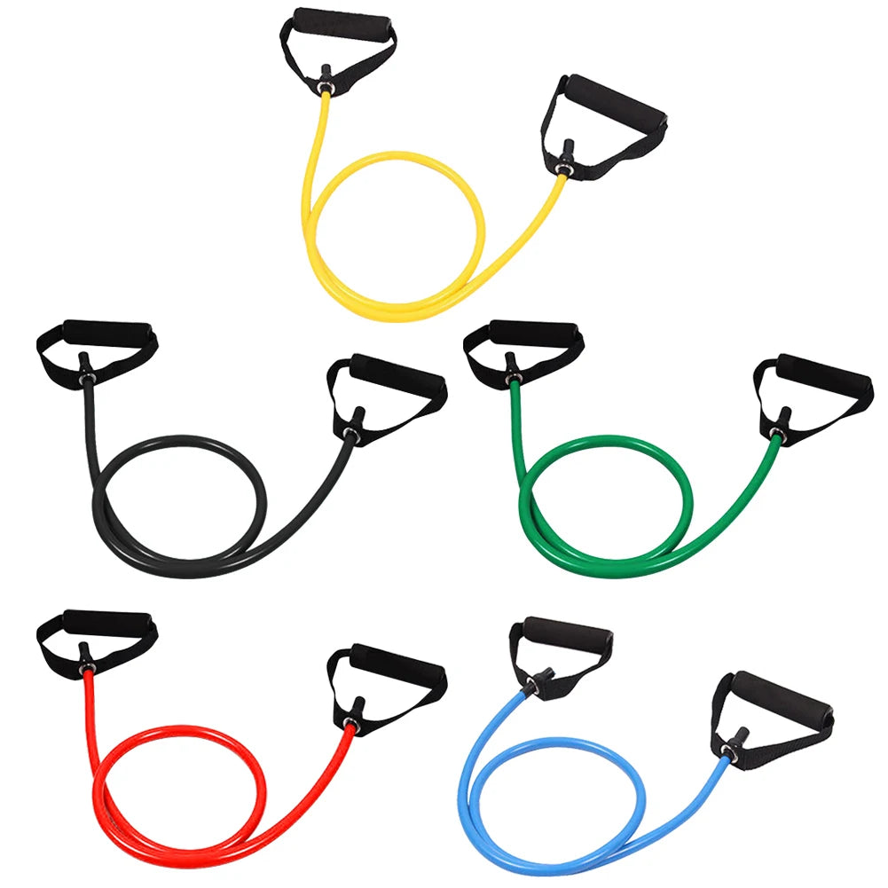 Workout Bands with Handles Elastic Fitness Bands Stretch Bands Legs Ankle Straps for Muscle Training/Shape Body/Physical Therapy