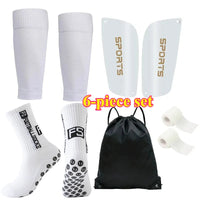 6-piece set of adult football socks, leg guards, bandages, football bags, and knee and bone protection training boards as gifts