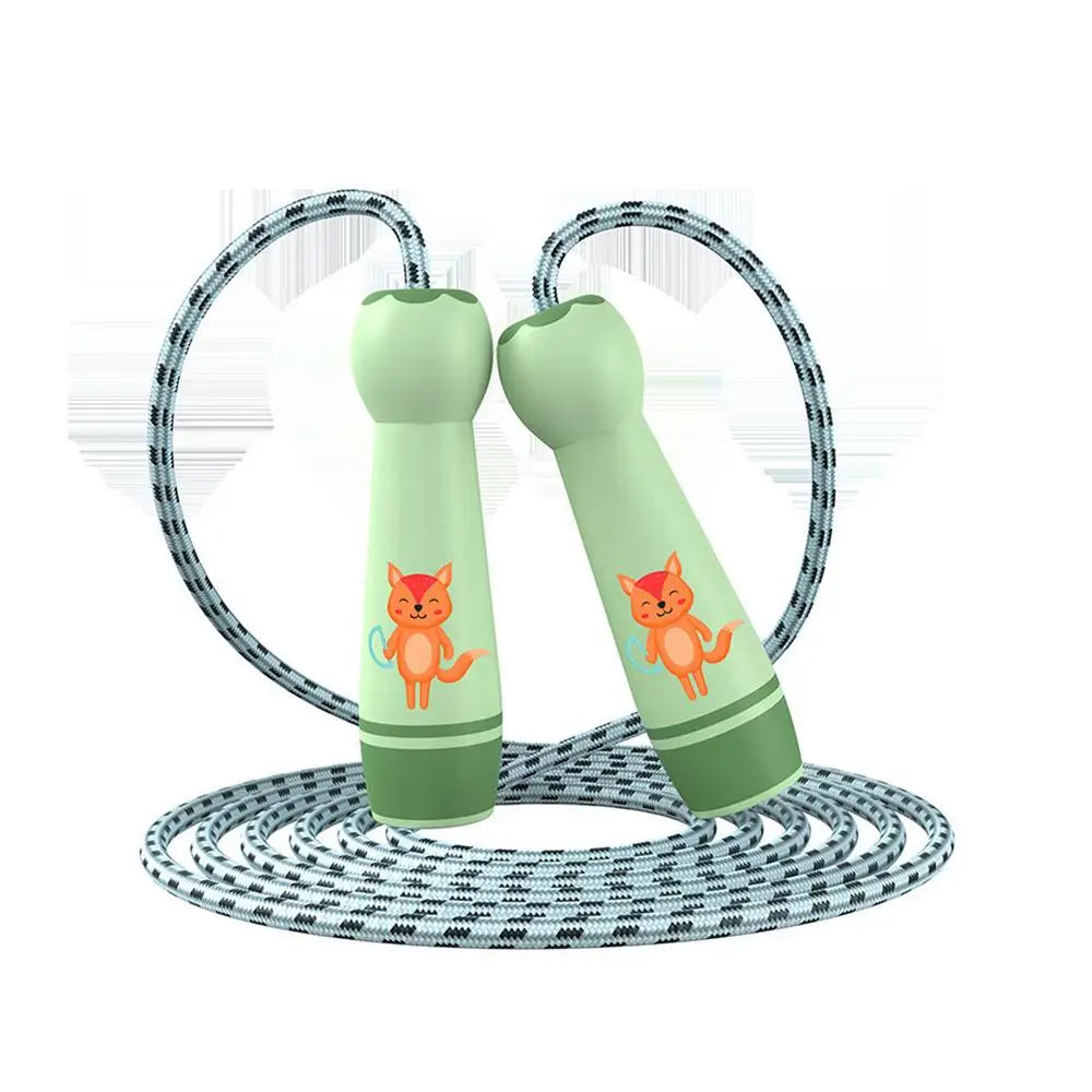 Jump Rope Kids Wear Resistant Cotton Cord Length Adjustable Fitness Skipping Rope With Handle For Kids Boys Girls Outdoor