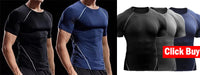 Men Sportswear Fitness Shirts Slim Long sleeve Gym T-shirt Running Top Tee Tights Training Compression Clothes Sport T Shirt Men
