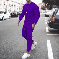 2025 New Men Two Pieces Sets Running Sweatshirt+Sweatpants  Suit Autumn Winter Warm Tracksuit Sets Men's Jogger Sports Suit