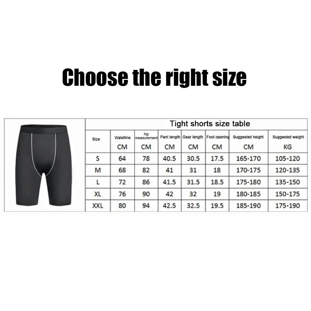 High Performance Men's Compression Short Pants With Pocket Elastic Quick Dry Breathable Stretchy Base Layer For Sports Gym