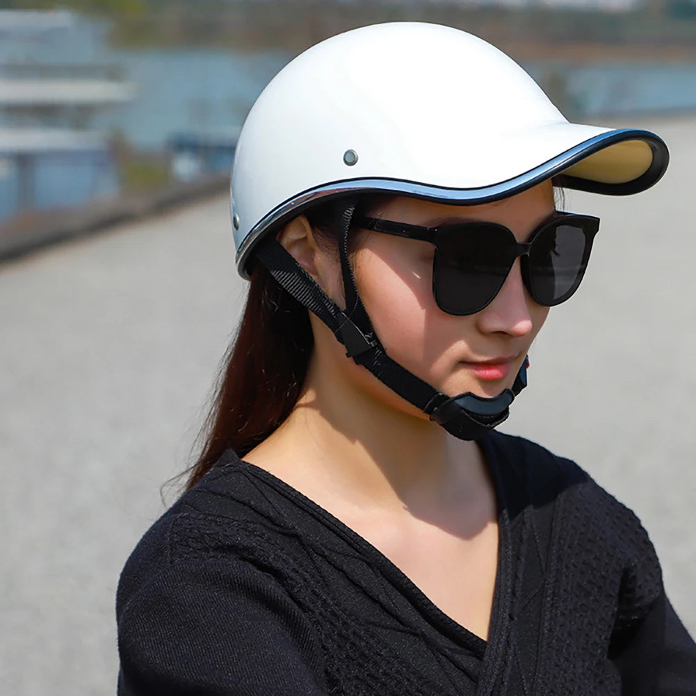 Baseball Hat Style Adult Electric Bicycle Helmets Extended Brim Cycling Helmet Impact Resistance Sunscreen Cycling Equipment