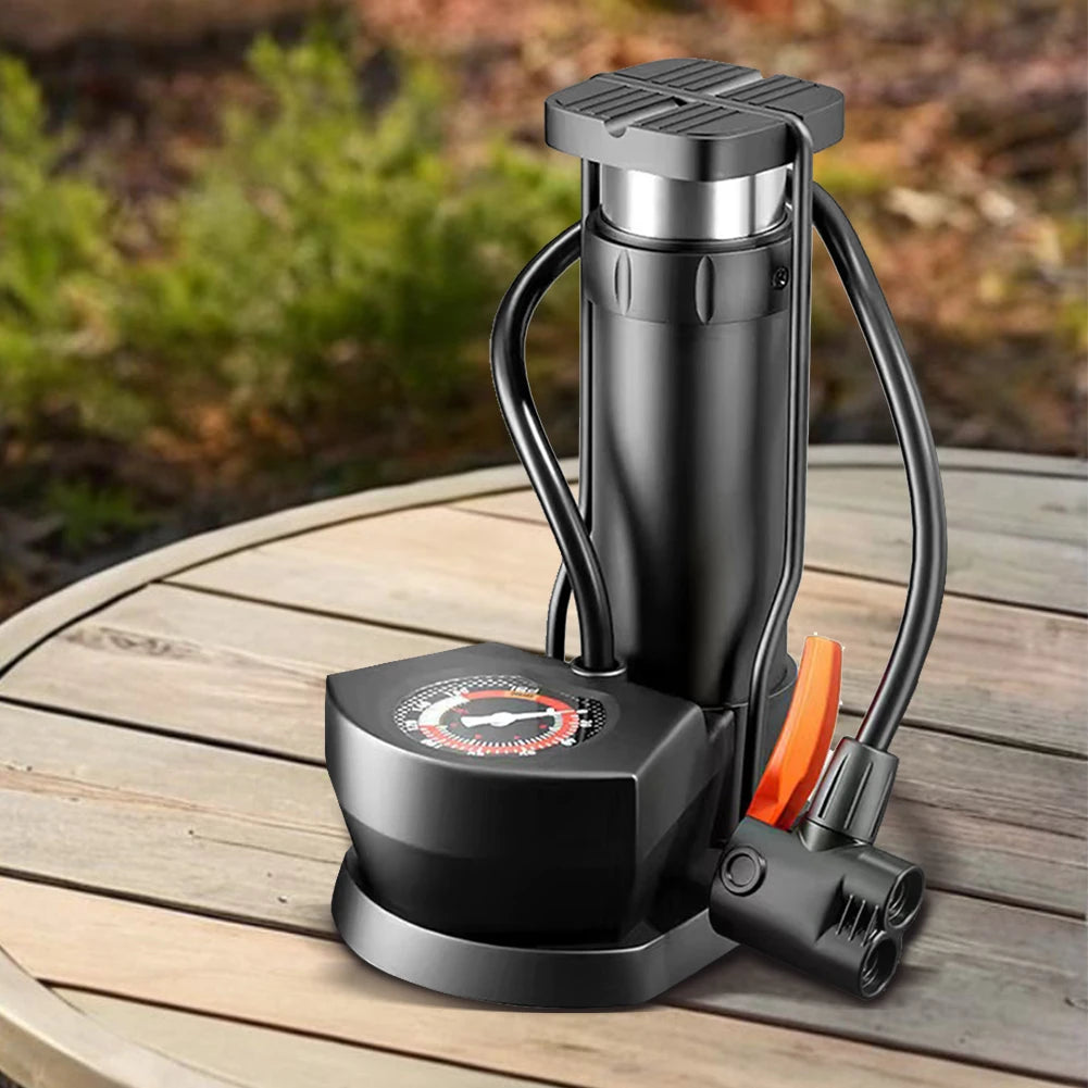 Foot Pedal Portable Pump High Pressure Bicycle Tire Air Pump Schrader Valve Car Basketball Inflator for Electric Car Motorbike