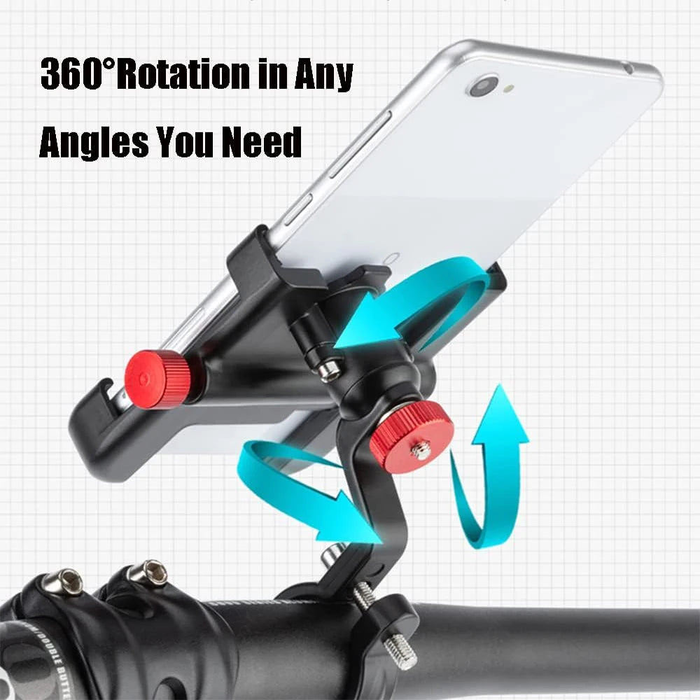 2025 Motorcycle Bike Phone Holder Mount Moto Bicycle Handlebar Bracket 360 Rotating Cell Phone Stand for Motorcycle Bike Scooter