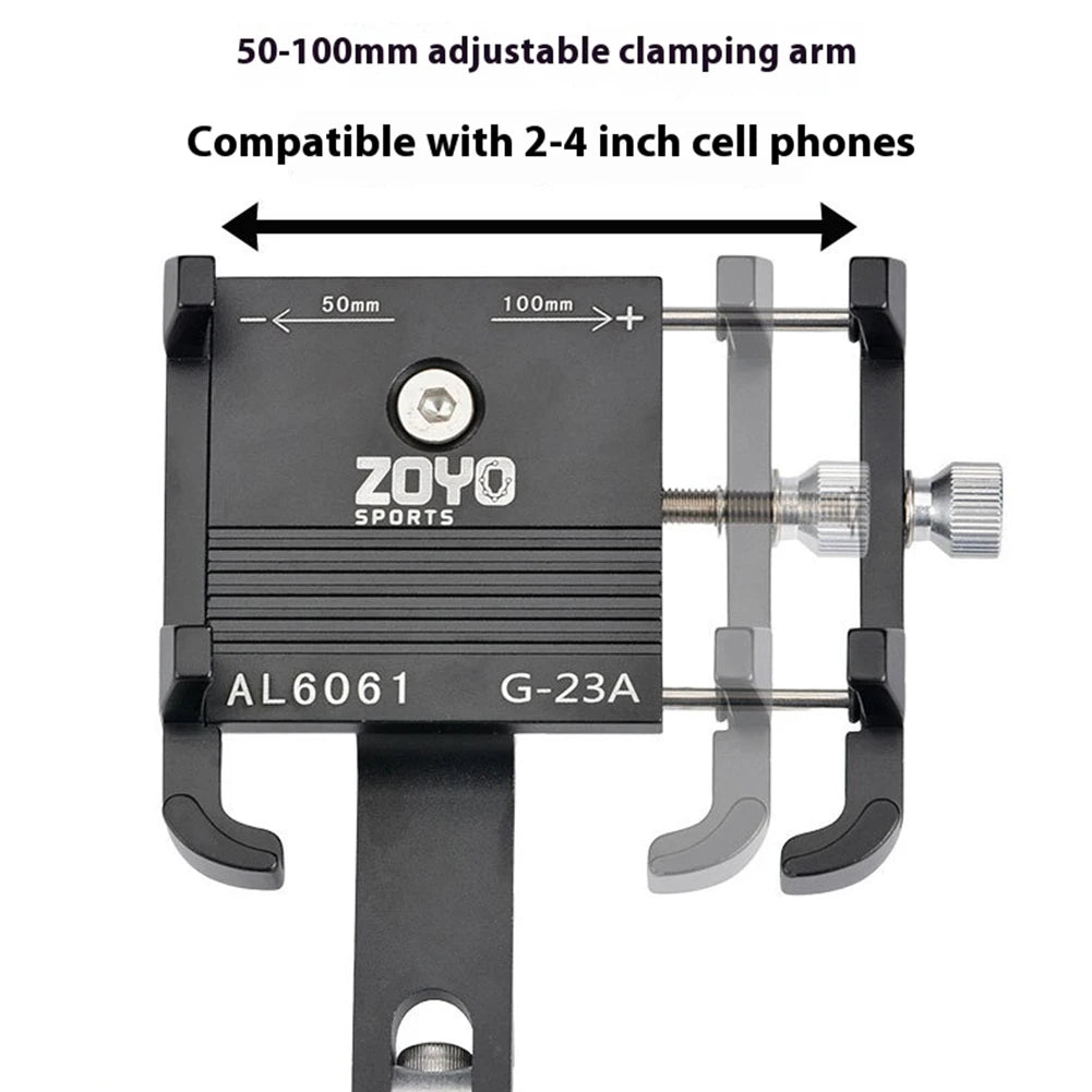 Bike Phone Mount Bicycle Phone Clip Anti-Shake Bike Phone Holder Clamp Adjustable Bicycle Mobile Phone Support for MTB Road Bike