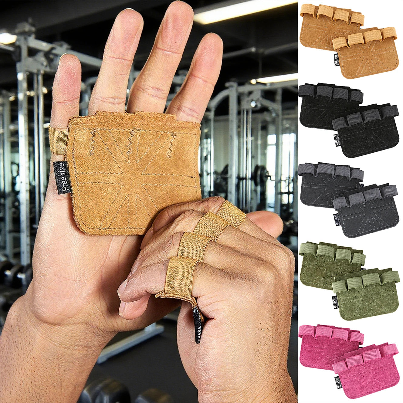 Powerlifting Gym Gloves Breathable Horizontal Bar Booster Gloves Weightlifting Leather Palm Guard Fitness Gloves for Men Women