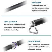 Portable Resistance Band Bar for Home Fitness Training: 26.4in or 39.4in Adjustable Workout Bar for Strength Exercises Ideal fo