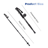 Trekking Poles Aluminum Alloy Telescopic Walking Hiking Stick Nordic Anti-shock Adjustable Crutch Outdoor Climbing Equipment