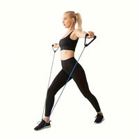 Level 4 Resistance Band with Handle - Yoga Stretching Fitness Band for Home Workouts, Strength Training & Pilates