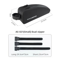 ROCKBROS Bicycle Bag Bike Frame Top Tube Bag Large Capacity Storage Waterproof Hard Shell Bicycle Bag MTB Road Bike Accessories