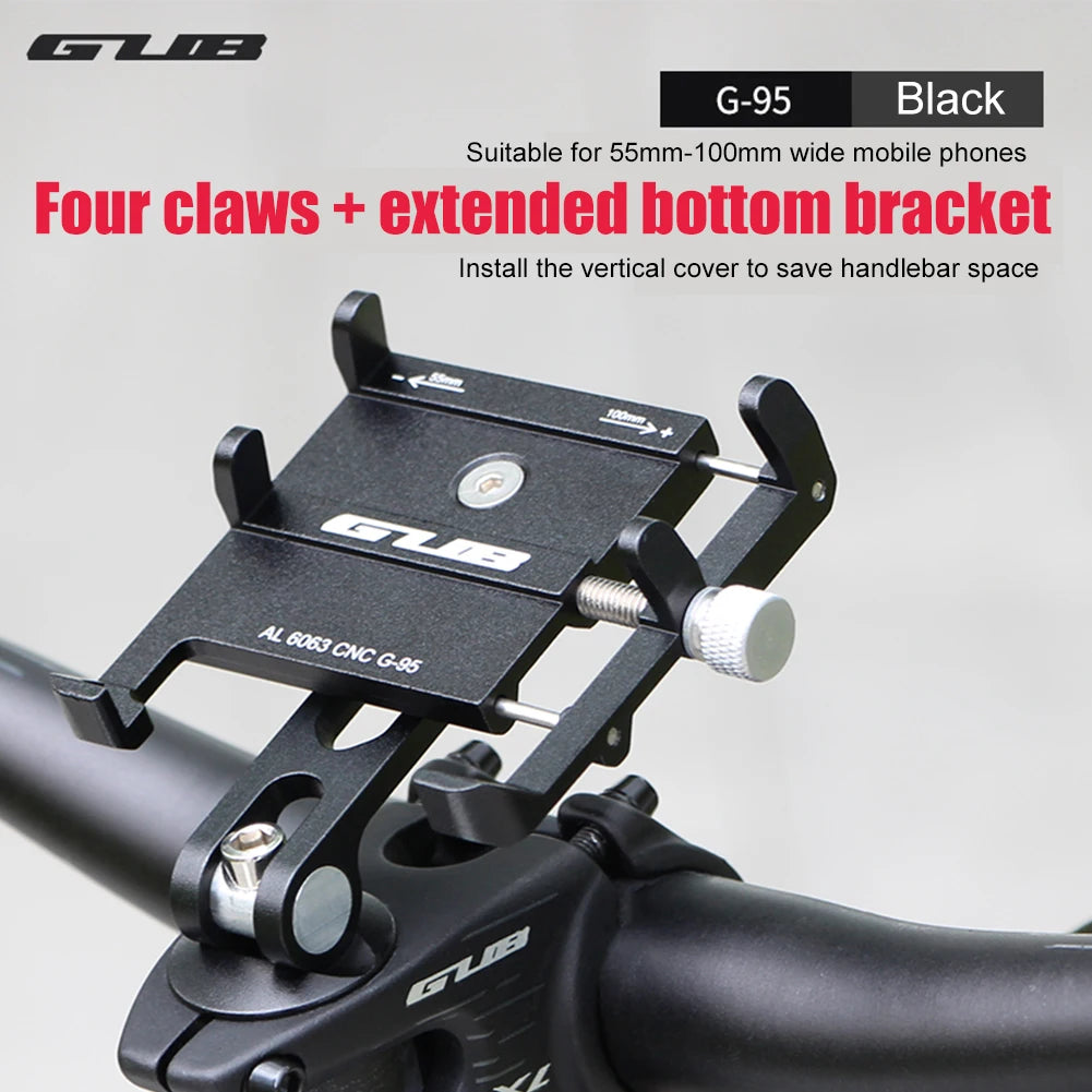 GUB Handlebar Mobilephone Support Aluminum Alloy Bicycle Stem Mount Bracket Adjustable Centered Installation Cycling Equipment