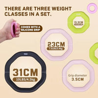 Weight Ring 2-in-1 Kettlebell & Dumbbell, cast iron+PVC coating, Yoga Exercise, Aerobics, Core Training, 4 in a set (0.33LB + 5.