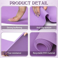Bulk 10 Yoga Mats, 68 x 24 x 4mm, Latex-Free, Non-Slip for Kids & Adults, Ideal for Outdoor Yoga, Pilates, Exercise