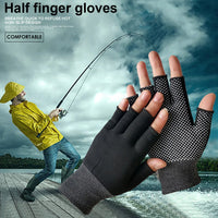 Half Finger Fishing Gloves Breathable Driving Gloves Non-slip Riding Gloves Workout Mittens for Cycling Fishing Driving