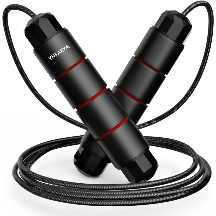 Jump RopeAdjustable Jumping Rope Tangle Free Fast Ball Bearings skipping rope Suitable for Men Women and Fitness Workout and Sl