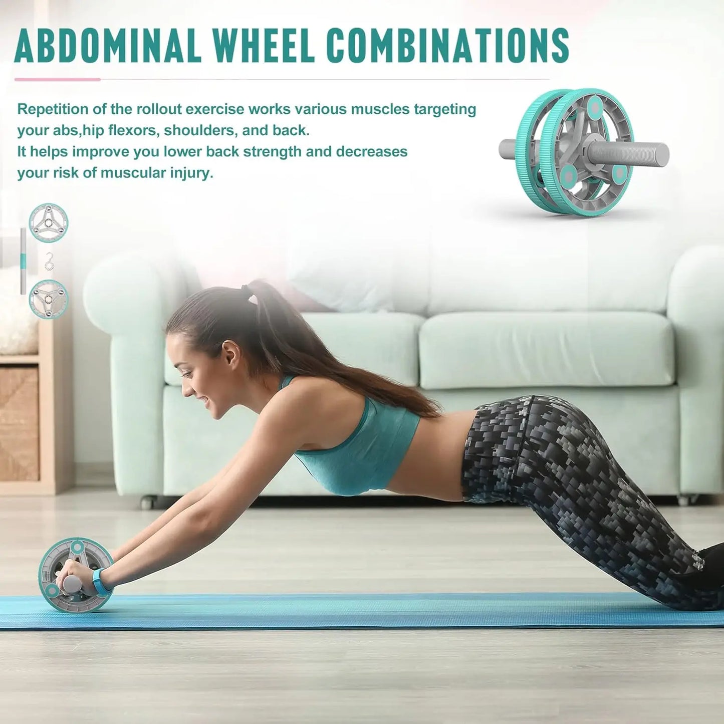 Professional Abdominal Equipment: Home Gym Yoga Core Trainer for Women, Green