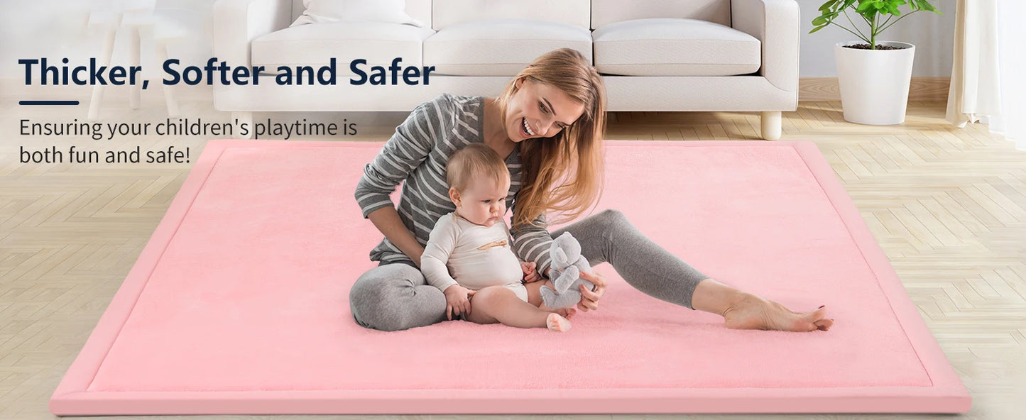 3cm Thick Baby Play Mat Carpet Solid Living Room Kids Room Decoration Soft Children Rug Yoga Mats Foam Play Mat Crawling Mat