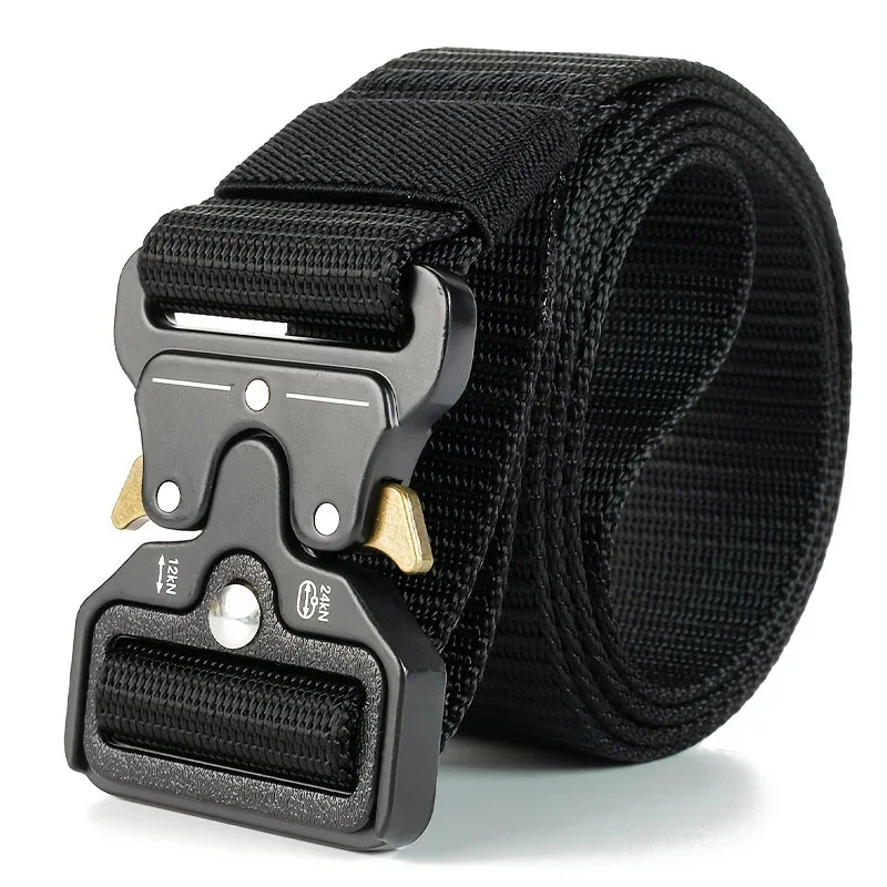 Men's Tactical Belt Heavy-Duty Nylon Belt With Quick-Release Buckle | Adjustable Work Belt For Outdoor Training