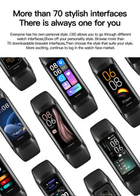 Amoled Smart Watch Smartwatch Band Women Men Heart Rate Blood Oxygen Waterproof Connected Smart Bracelet Sport Fitness Tracker