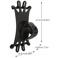 Silicone Phone Holder with 360° Rotation, Universal Mount for Bikes/Strollers (4.0-6.5 inch)