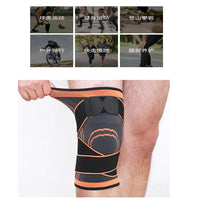 NEW 1PC Sports Kneepad Men Pressurized Elastic Knee Pads Support Fitness Gear Basketball Volleyball Brace Protector