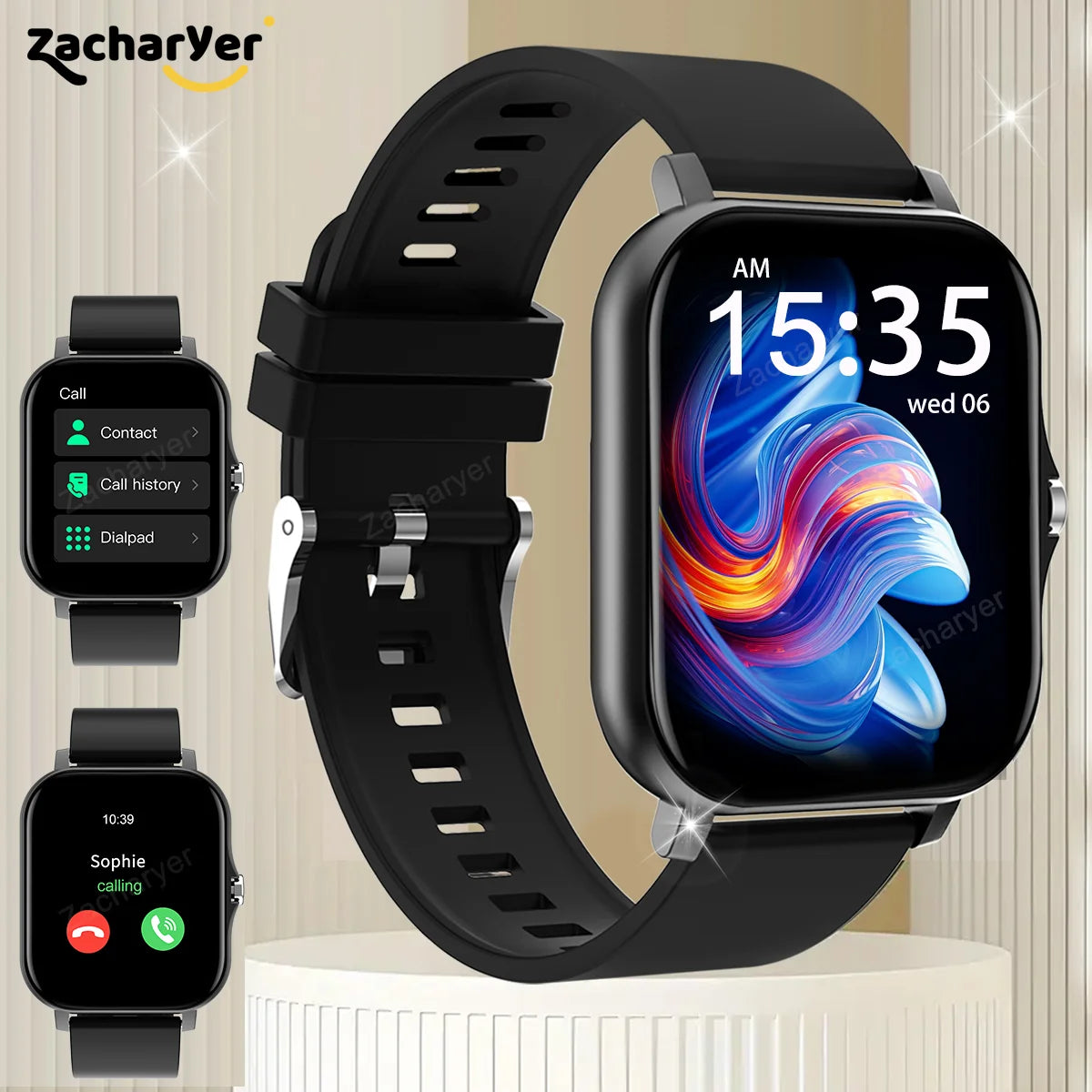 Smart Watch Bluetooth Call Smartwatch Touch Dial for Android Music Fitness Tracker Sports Watches