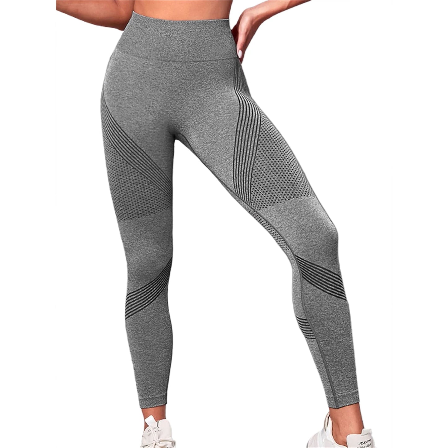 High Waist Compression Leggings with Butt Lift Technology for Women - Tummy Control Yoga Pants with Stretchy Contour Design