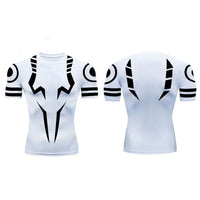 Anime Jujutsu Kaisen Compression T Shirt Men 3D Print Sukuna Breathable Football Fitness Tight Sportswear Quick Dry Riding Tops