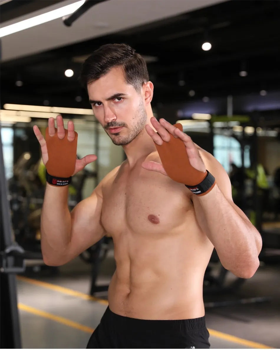 WOSWEIR-Gym Gloves for Horizontal Bar Weight Lifting Fitness Bodybuilding Training Sports Crossfit  Workout Palm Protector