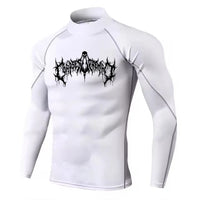 Y2K Men's Turtleneck Compression Shirt Quick Gym Fitness Dry Rash Guard Hight Neck Muscle Athletic Bodybuilding Shirts Summer