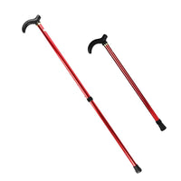 1PC 75-90cm Aluminum Alloy Adjustable Walking Stick 2 Section Stable Anti-Skid Crutch Old Man Hiking Cane Height