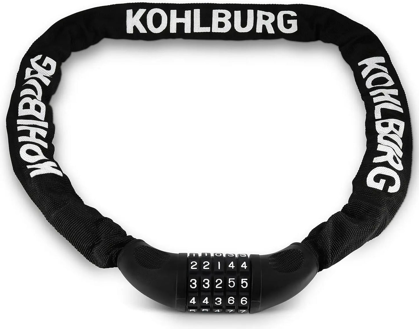 Extra Long 3.8 ft Bike Combination Lock - 5-Digit Secure Chain Lock for Bicycle & e-Bike