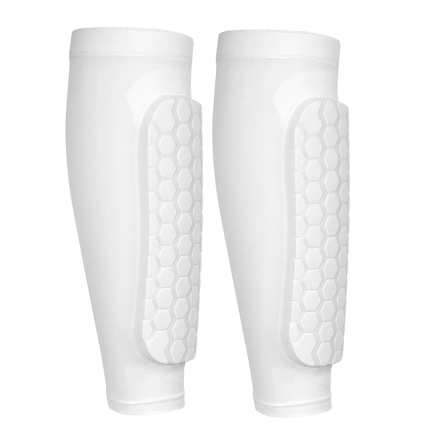 1 Pairs Shin Defender with Honeycomb Pads Soccer Shin Pads Breathable Lightweight Calf Protective Gear for Boys Girls Men Women